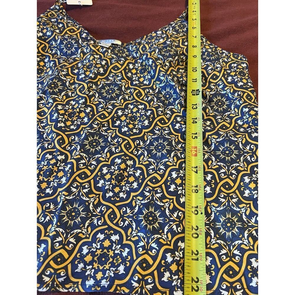 Nieves Lavi Sleeveless Top Women Anthropologie Sz M New Azulejo 100% Silk Cami - Picture 6 of 8
